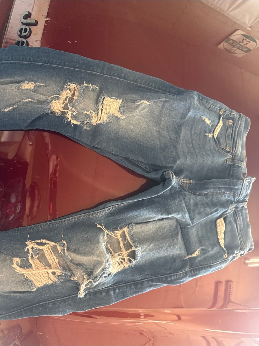 Hollister Ripped Light Blue Skinny Jeans
